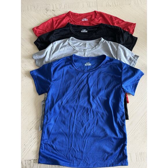 Boys 4-Pack Dry Fit T-Shirts, Athletic Performance T Size 9 To 10 Youth - Picture 1 of 2